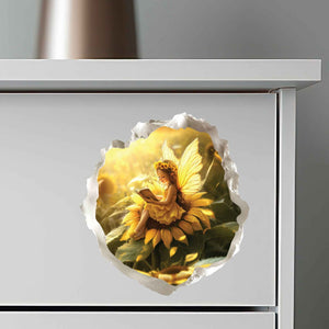 Reading Sunflower Fairy Portal Decal - My Wonderful Walls