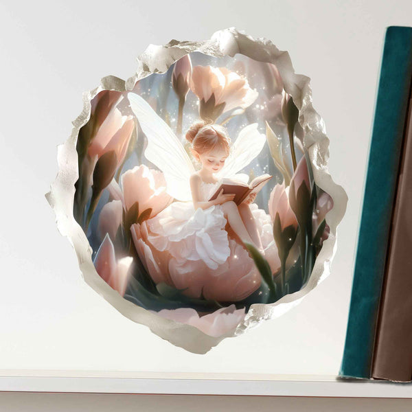 Reading Tulip Fairy Hole Decal - My Wonderful Walls