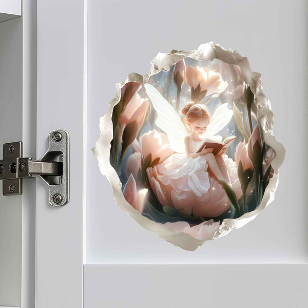 Reading Tulip Fairy Hole Decal - My Wonderful Walls