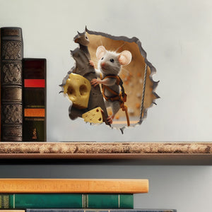Rock Climber Mouse Hole Decal - My Wonderful Walls