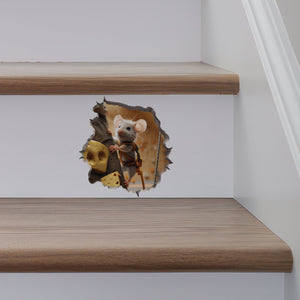 Rock Climber Mouse Hole Decal - My Wonderful Walls