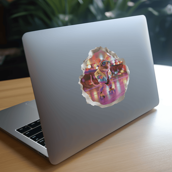 Roller Skating Mouse Hole Decal - My Wonderful Walls