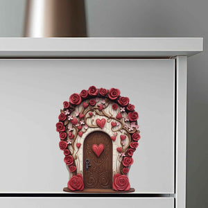 Romantic Roses Fairy Door Decal - My Wonderful Walls