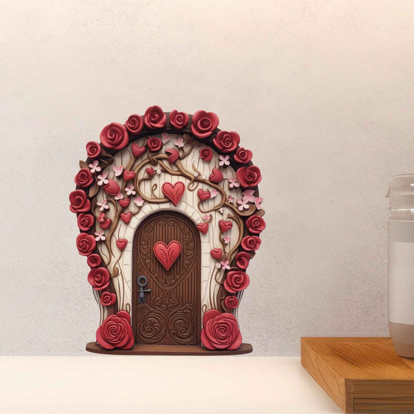 Romantic Roses Fairy Door Decal - My Wonderful Walls