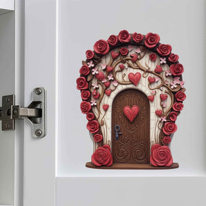 Romantic Roses Fairy Door Decal - My Wonderful Walls