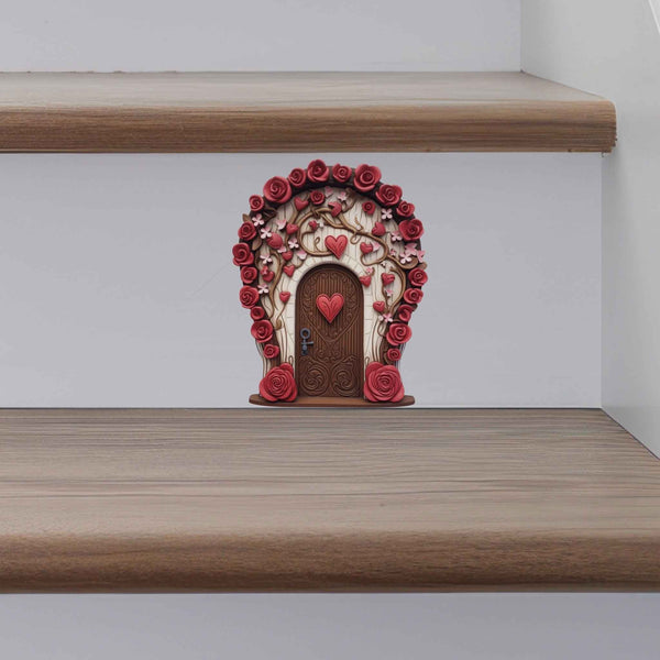 Romantic Roses Fairy Door Decal - My Wonderful Walls