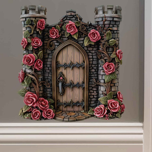 Rose Castle Fairy Door Decal - My Wonderful Walls