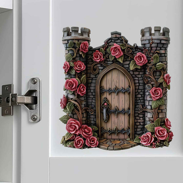 Rose Castle Fairy Door Decal - My Wonderful Walls
