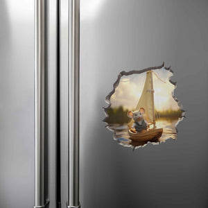 Sailing Mouse Hole Decal - My Wonderful Walls