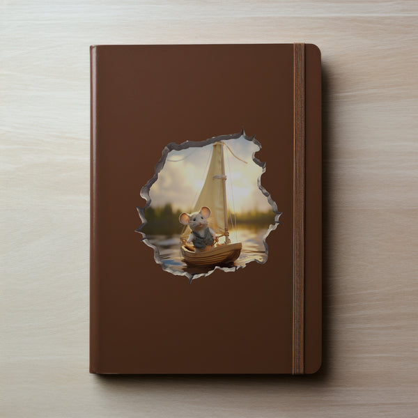 Sailboat Mouse decal on notebook