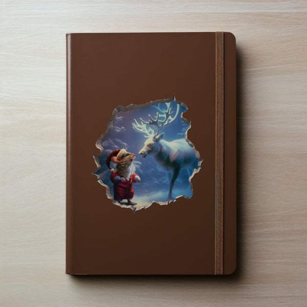 Santa Claus Mouse and Reindeer decal on notebook