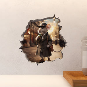 Sherlock Holmes Mouse decal above countertop