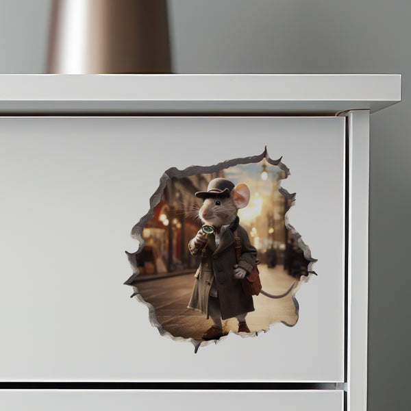 Sherlock Holmes Mouse decal on dresser