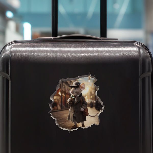 Sherlock Holmes Mouse decal on luggage