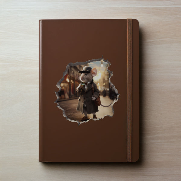 Sherlock Holmes Mouse decal on notebook