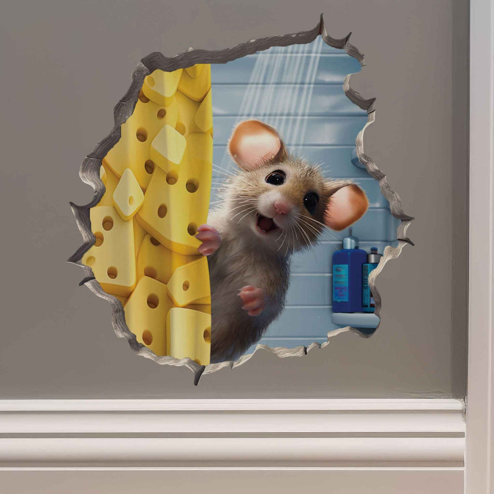 Shower Mouse Hole Decal - My Wonderful Walls