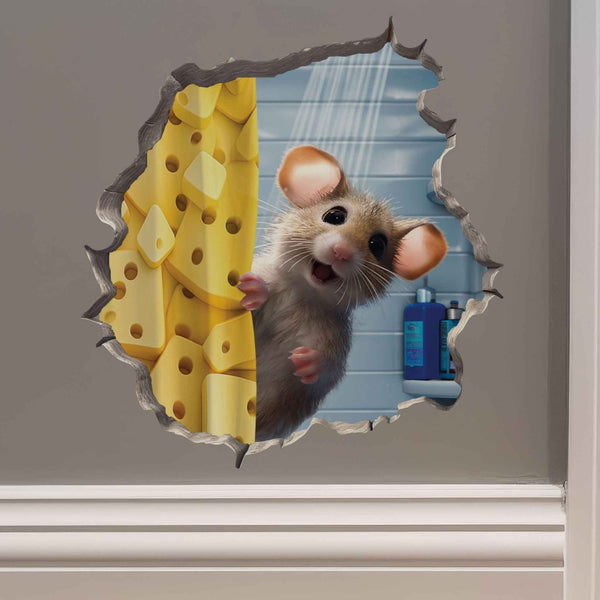 Shower Mouse Hole Decal - My Wonderful Walls