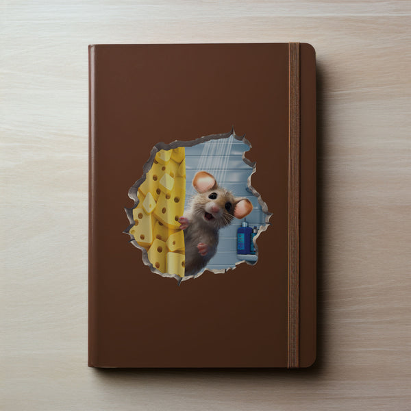 Shower Mouse decal on notebook