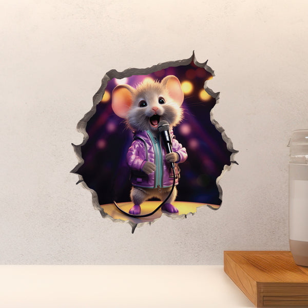 Singer Mouse decal on countertop