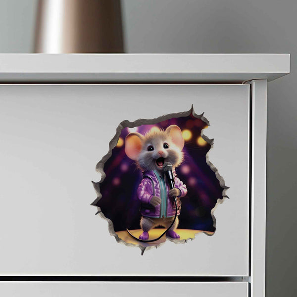 Singing Mouse Hole Decal - My Wonderful Walls
