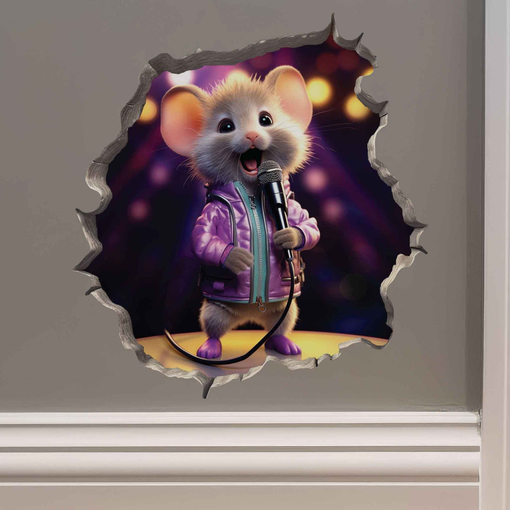 Singing Mouse Hole Decal - My Wonderful Walls