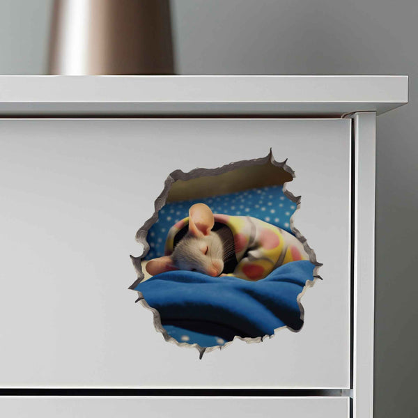 Sleeping Mouse Hole Decal - My Wonderful Walls