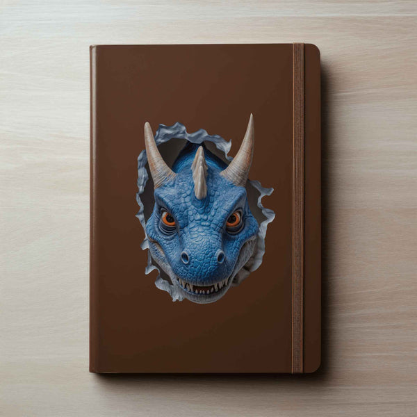 Smiling Blue Dragon Hole Decal - My Wonderful Walls