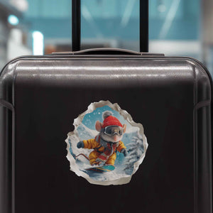 Snowboarding Mouse Hole Decal - My Wonderful Walls