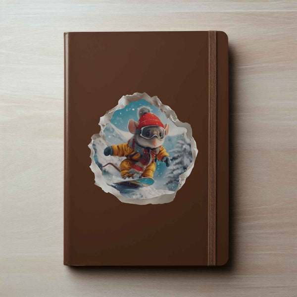 Snowboarding Mouse Hole Decal - My Wonderful Walls