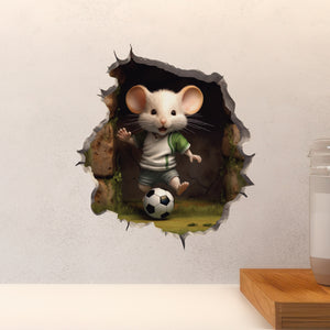 Soccer Mouse Hole Decal