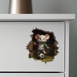 Soccer Mouse Hole Decal