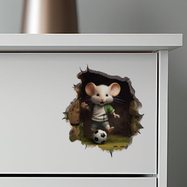 Soccer Mouse Hole Decal