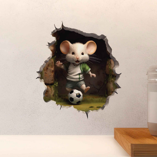 Soccer Mouse Hole Decal - My Wonderful Walls