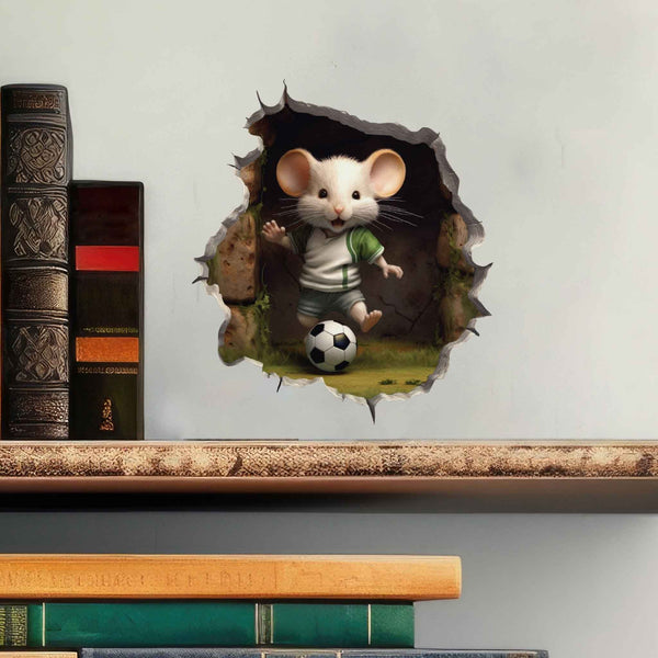 Soccer Mouse Hole Decal - My Wonderful Walls