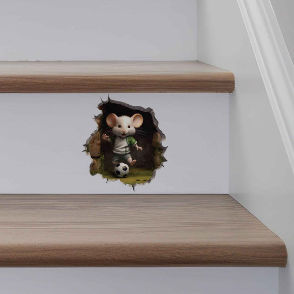 Soccer Mouse Hole Decal - My Wonderful Walls