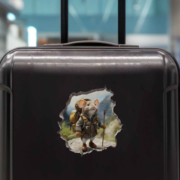 Spring Hiker Mouse Hole Decal - My Wonderful Walls