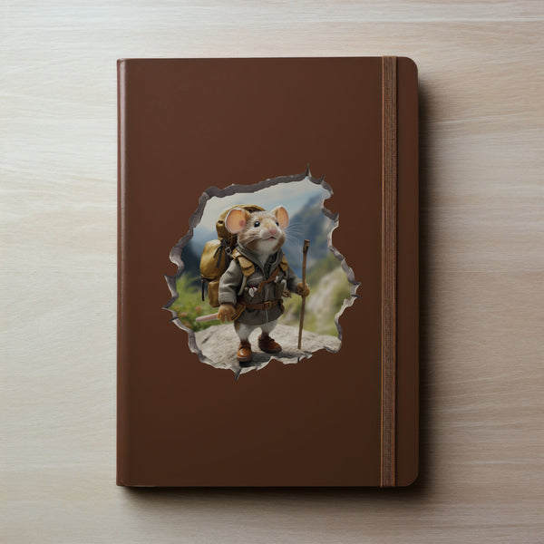 Spring Hiker Notebook decal on notebook