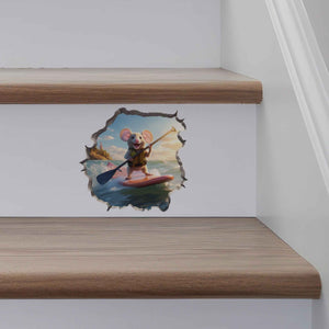 Stand - Up Paddleboard Mouse Hole Decal - My Wonderful Walls