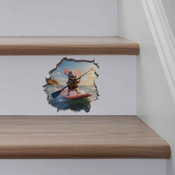 Stand - Up Paddleboard Mouse Hole Decal - My Wonderful Walls