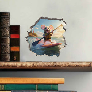 Stand - Up Paddleboard Mouse Hole Decal - My Wonderful Walls