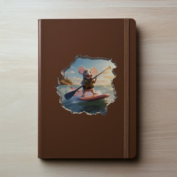 Stand-Up Paddleboard Mouse decal on notebook