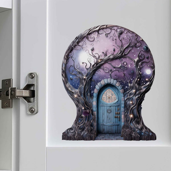 Starry Nebula Fairy Door Decal - My Wonderful Walls