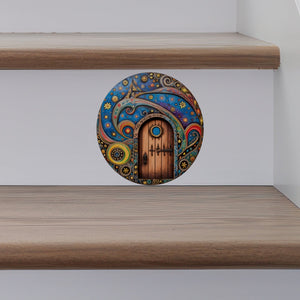Starry Night Swirl Fairy Door Decal - My Wonderful Walls