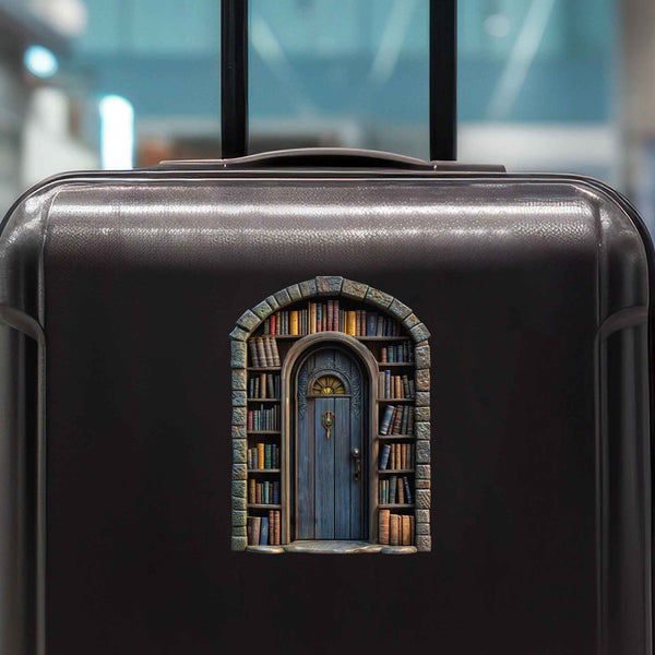 Stone Library Fairy Door Decal - My Wonderful Walls
