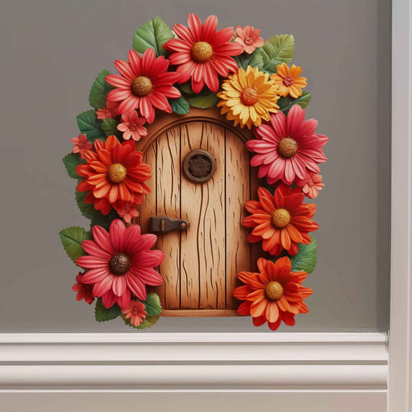 Sunburst Garden Fairy Door Decal - My Wonderful Walls