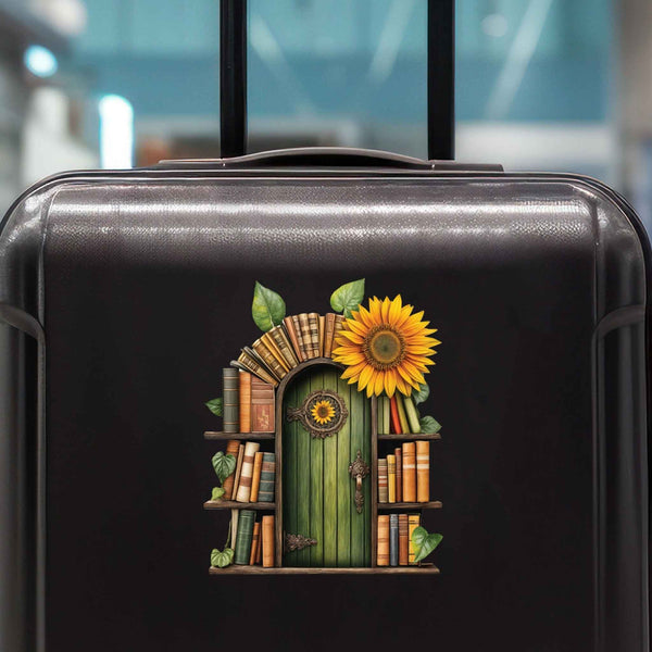 Sunflower Bookshelf Fairy Door Decal - My Wonderful Walls