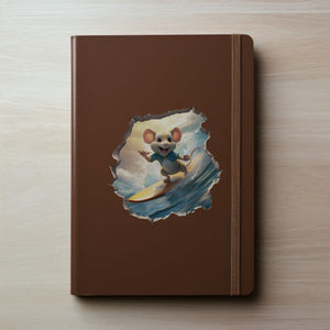 Surfer Mouse decal on notebook
