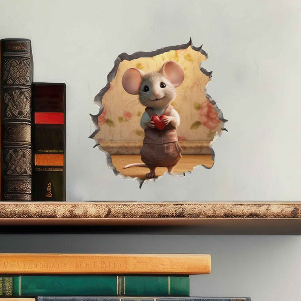 Sweetheart Mouse Hole Decal - My Wonderful Walls