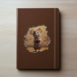Sweetheart Mouse decal on notebook