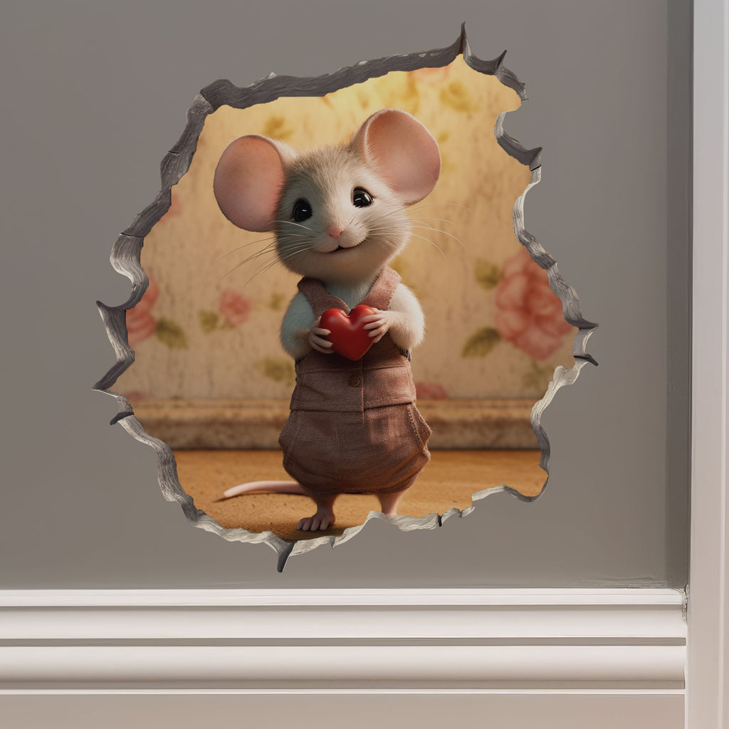 Sweetheart Mouse decal on wall
